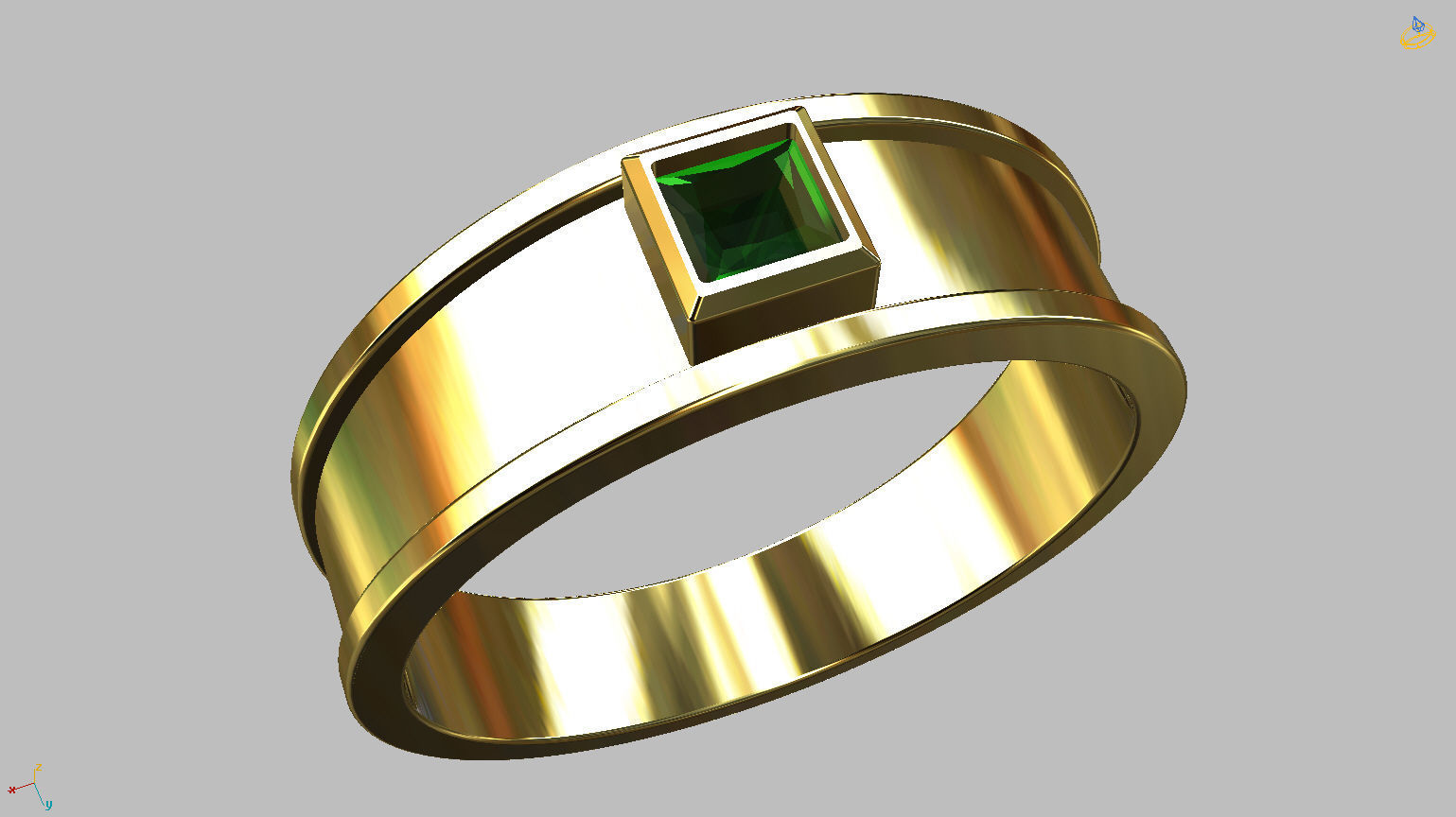Graduation Ring 3D print model_3