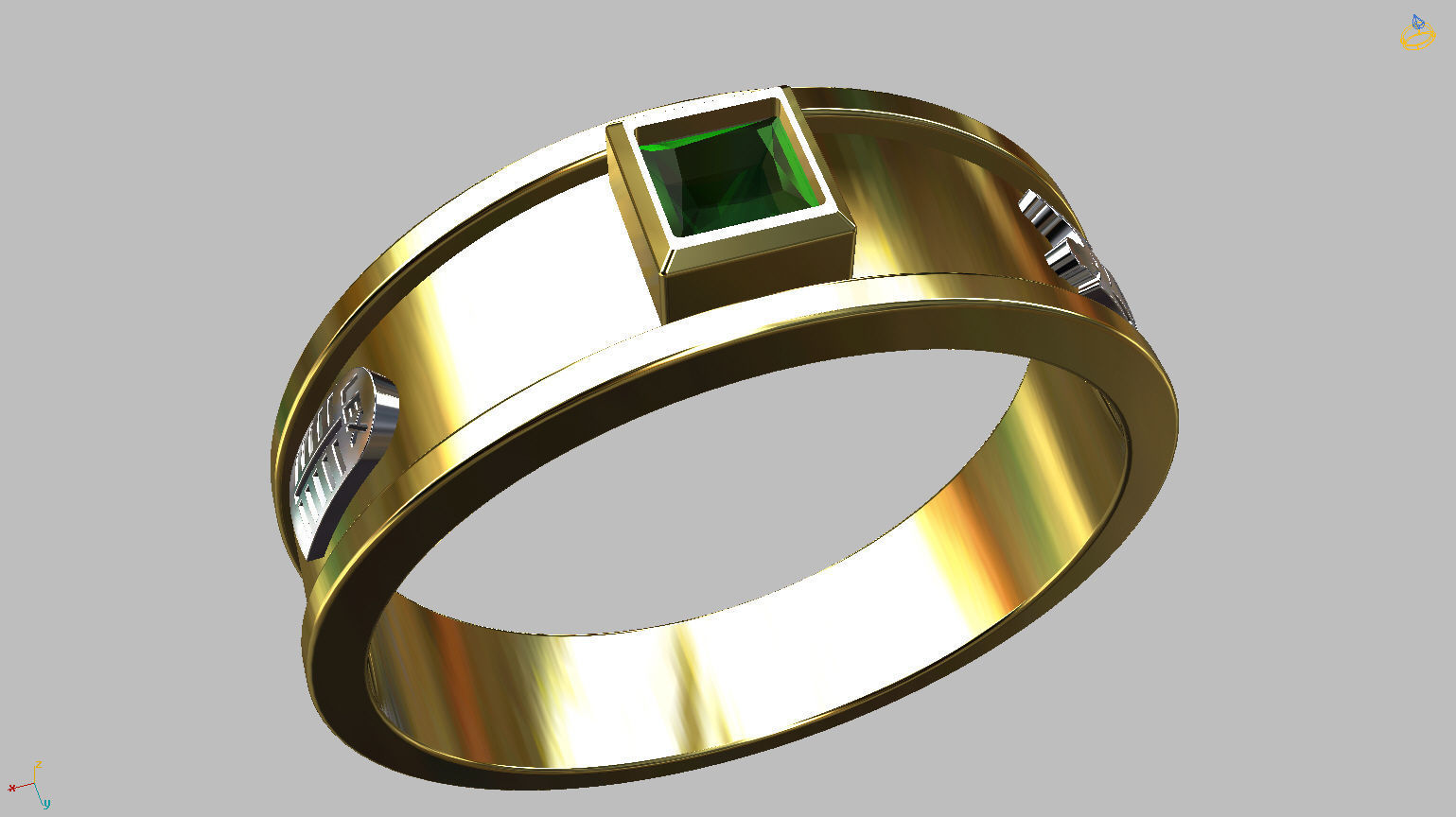 Graduation Ring 3D print model_2