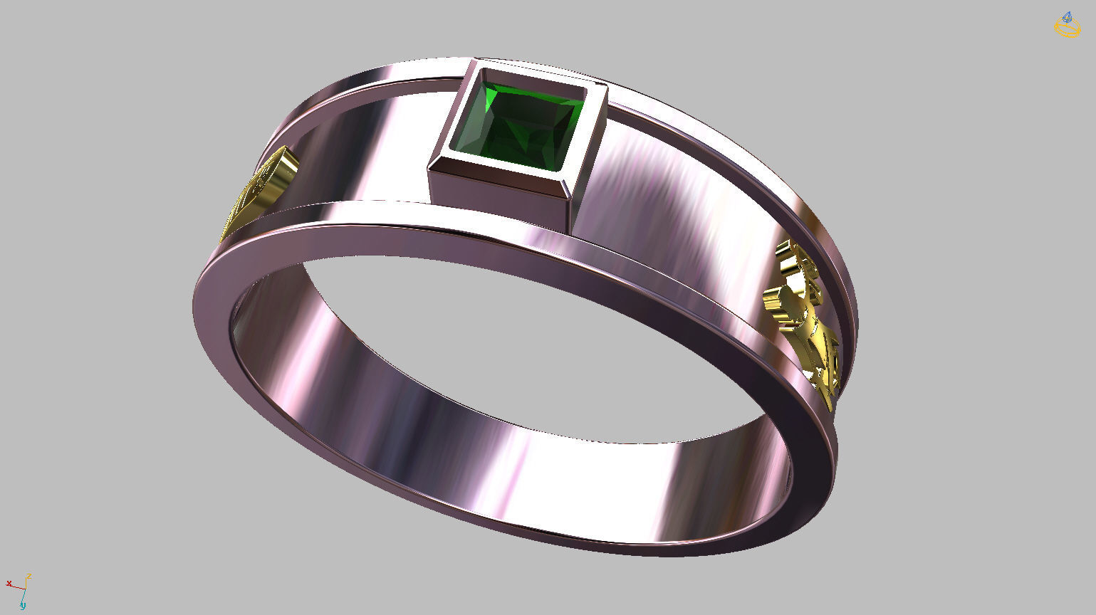 Graduation Ring 3D print model_9