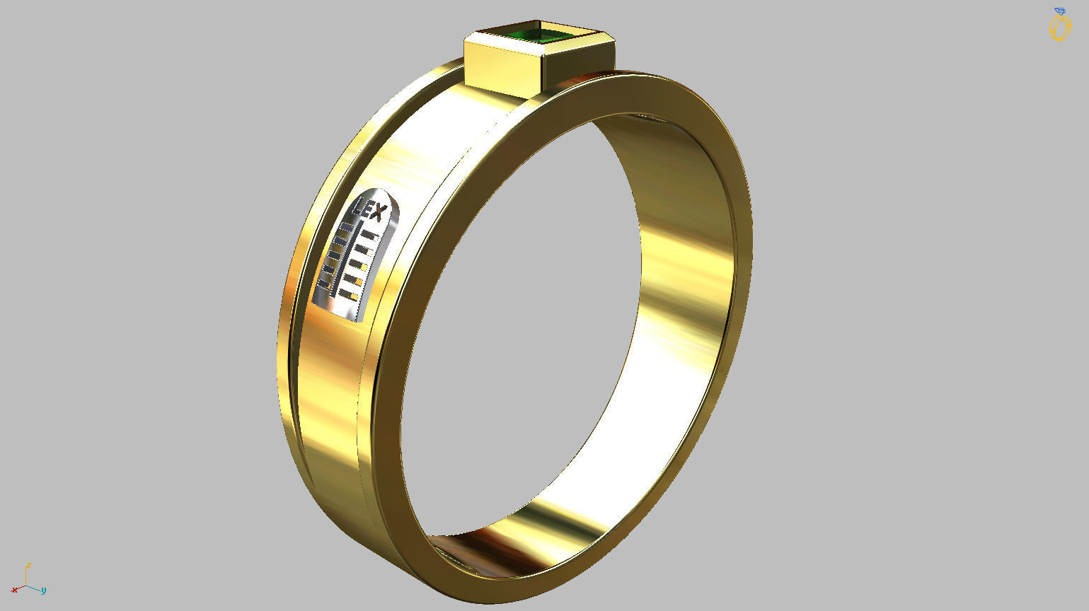Graduation Ring 3D print model_4