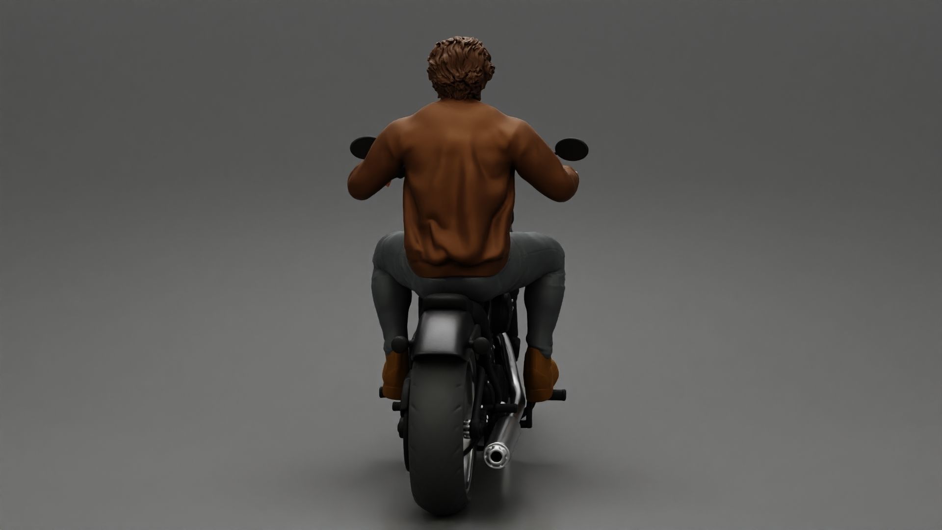 Young man riding a motorbike 3D model 3D printable | CGTrader