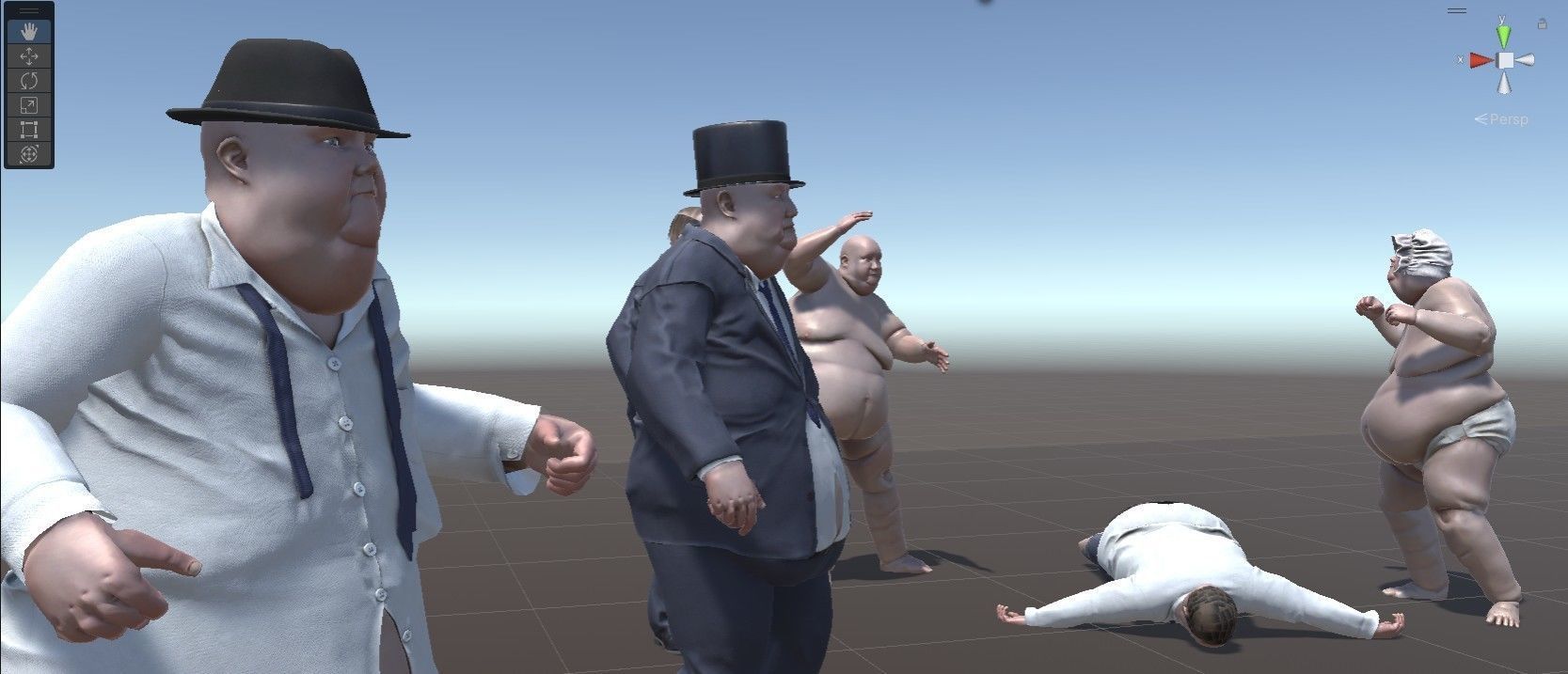 Big People Low-poly 3D model_8