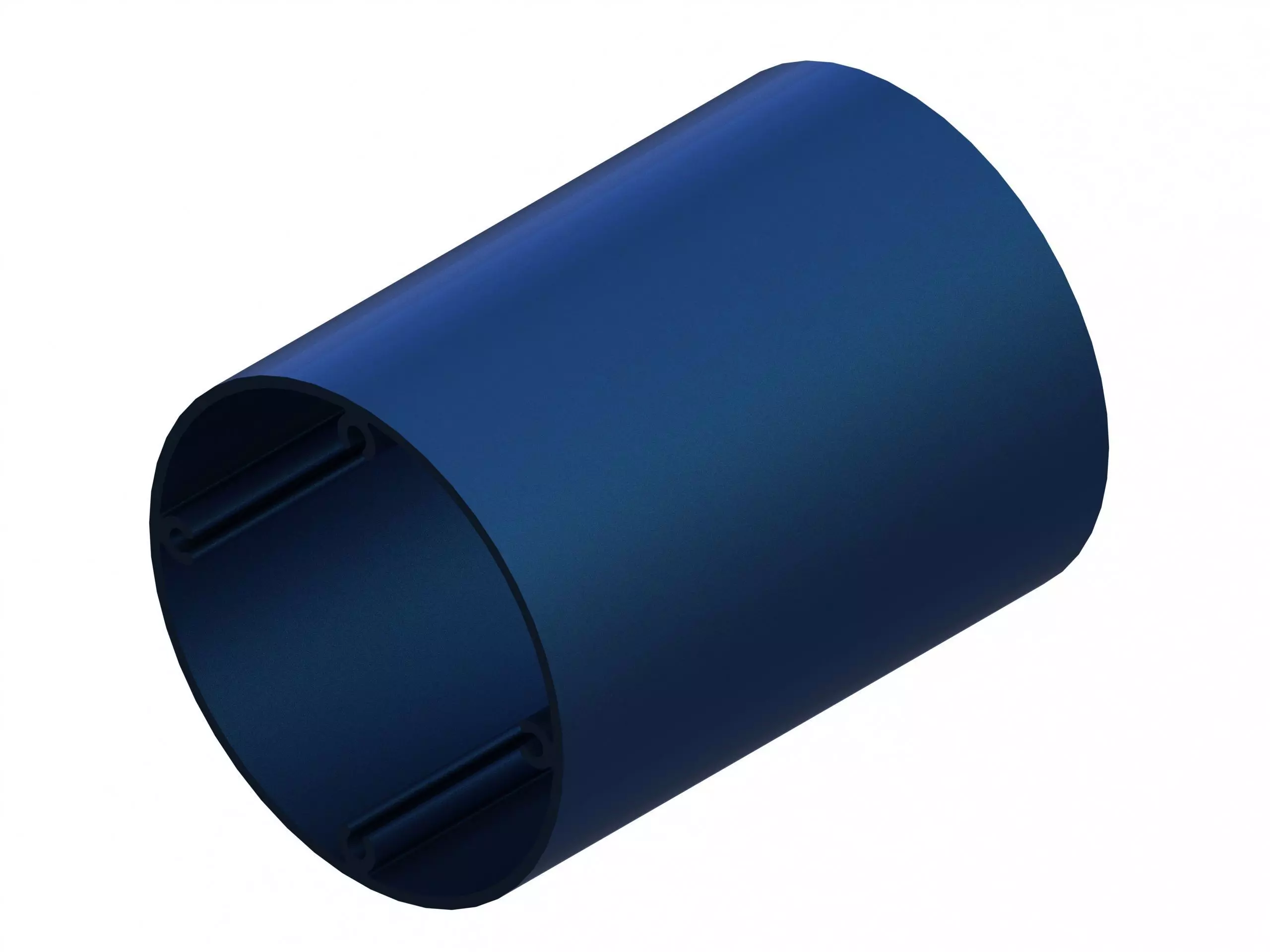 Aluminum Extruded Round Post with Screw Ports MOD AL017e Low-poly 3D model