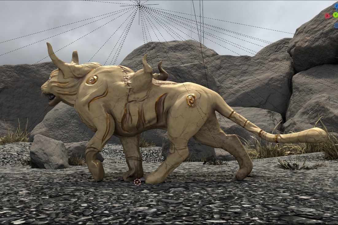 3D model Alien Creature - Female Lion VR / AR / low-poly | CGTrader