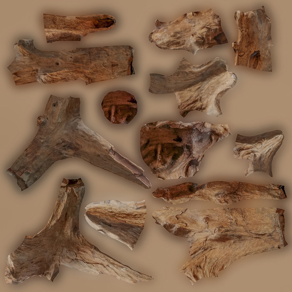 PSWooden002 scanned Wood chip Low-poly 3D model_22