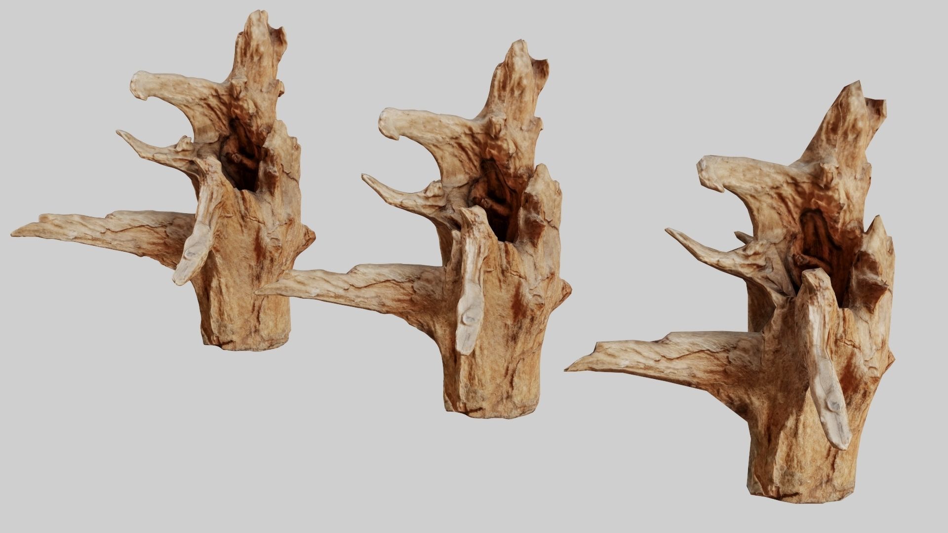 PSWooden002 scanned Wood chip Low-poly 3D model_4