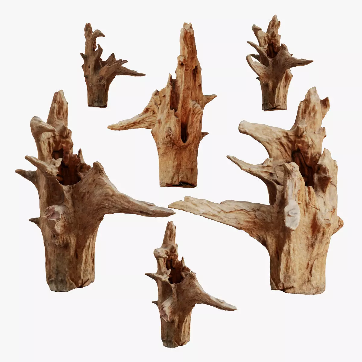 PSWooden002 scanned Wood chip Low-poly 3D model_0