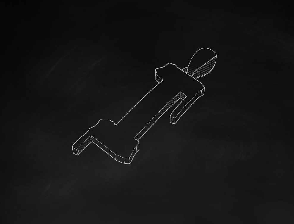 Model 1012 I Russelot Initial Letter Alphabet Pendant 3D print model_5