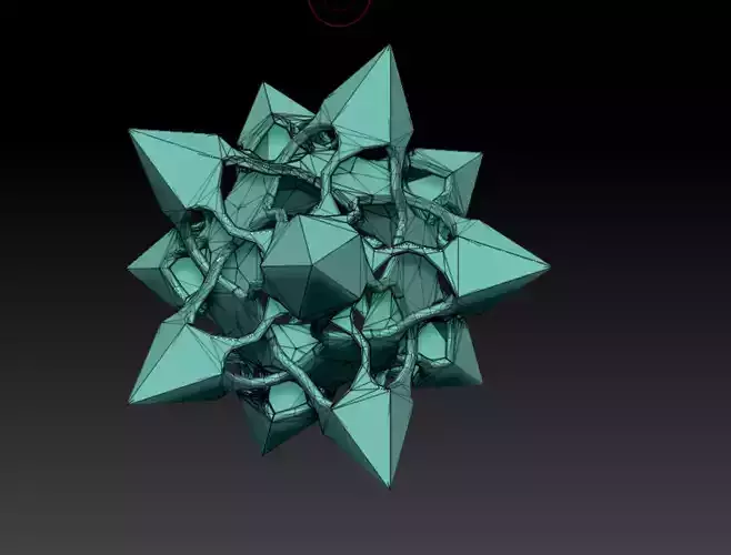 Mysterious geometry Low-poly 3D model