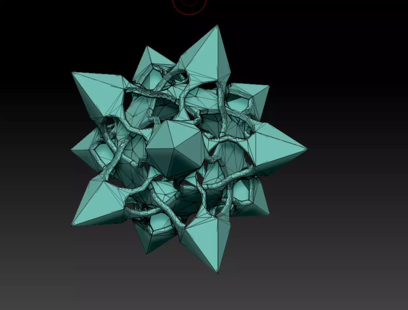 Mysterious geometry Low-poly 3D model_0