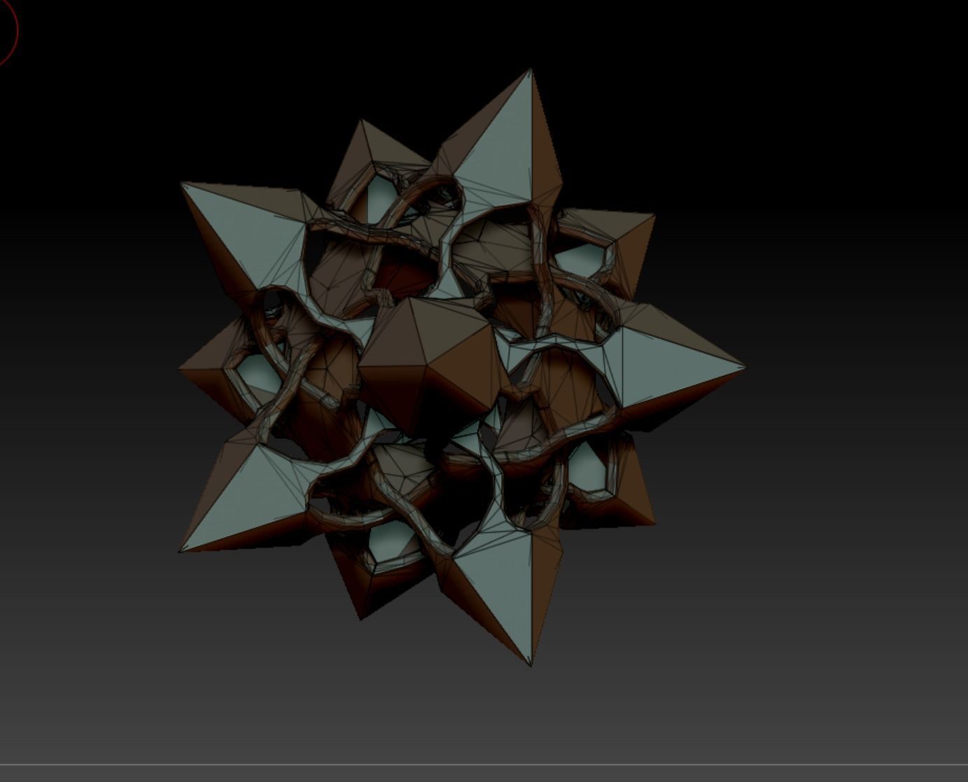 Mysterious geometry Low-poly 3D model_3