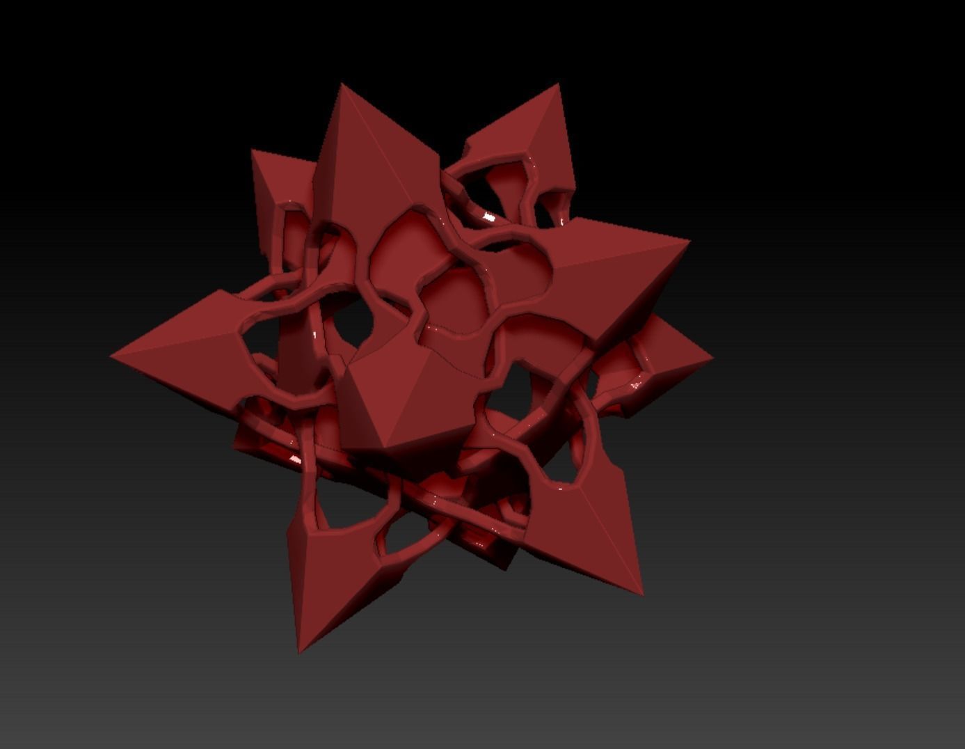 Mysterious geometry Low-poly 3D model_2