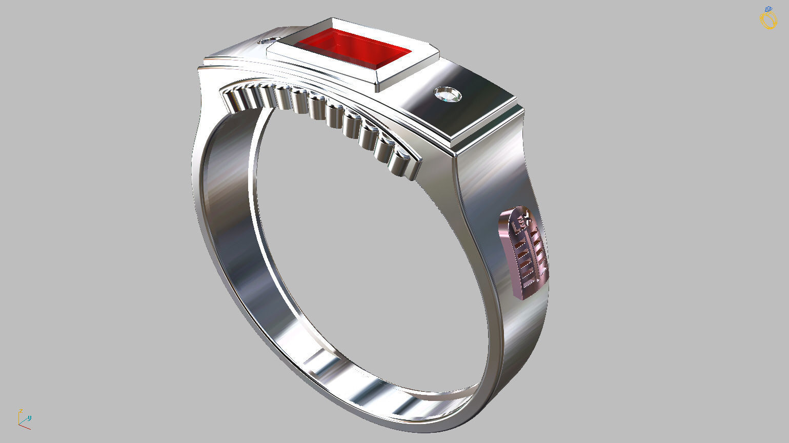Graduation Ring 3D print model_13