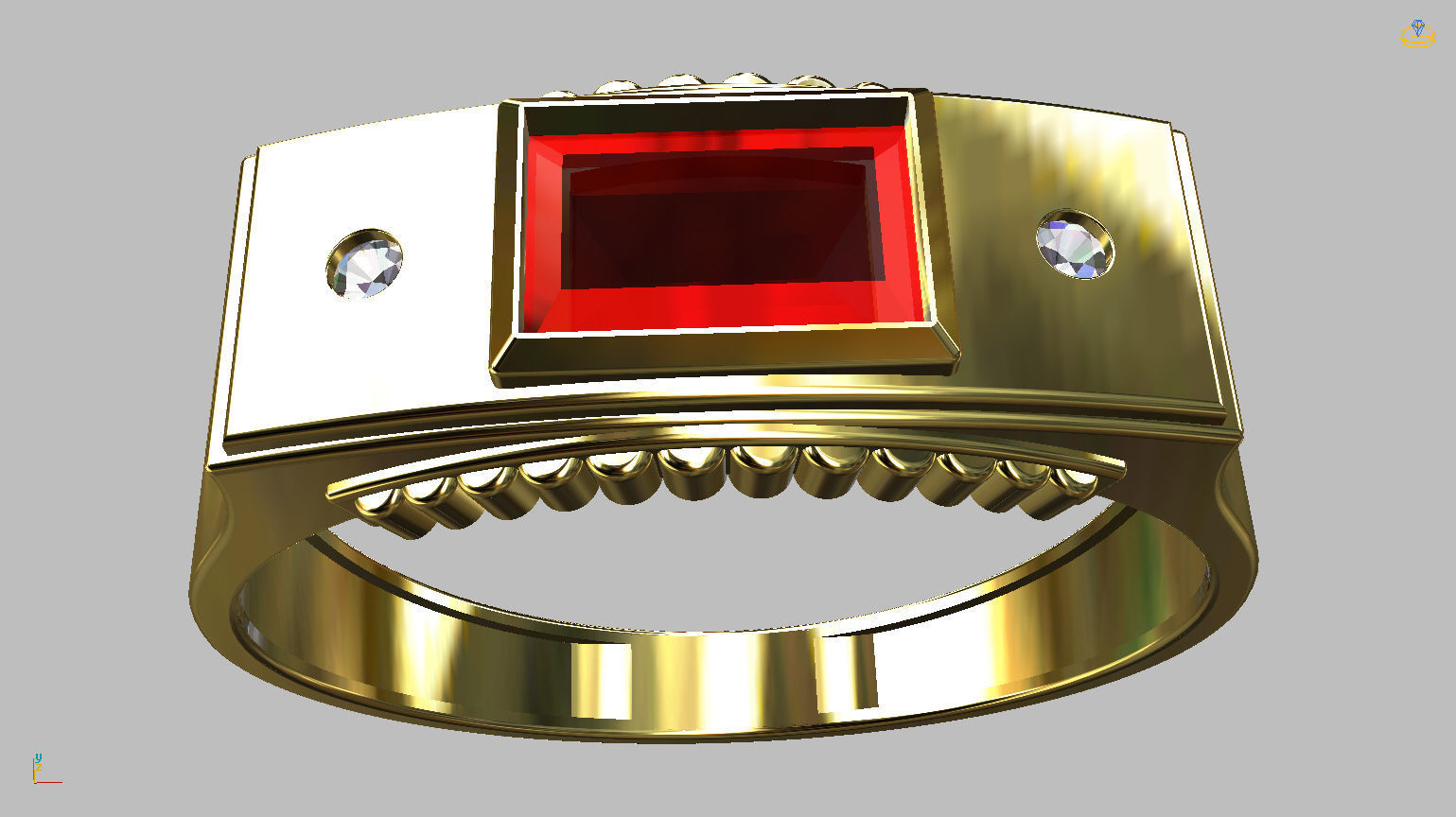 Graduation Ring 3D print model_8