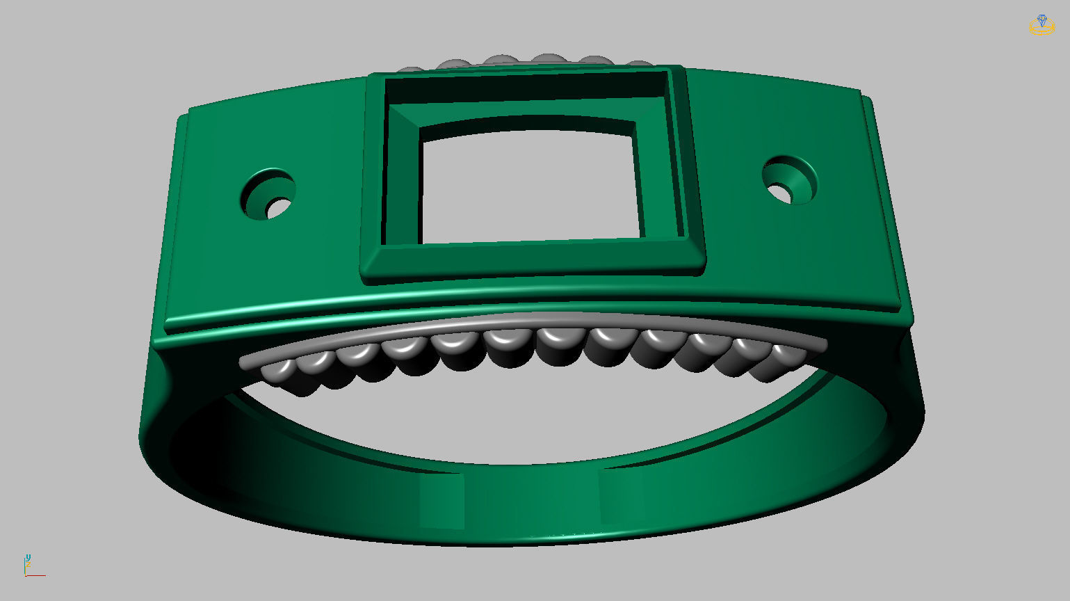 Graduation Ring 3D print model_10