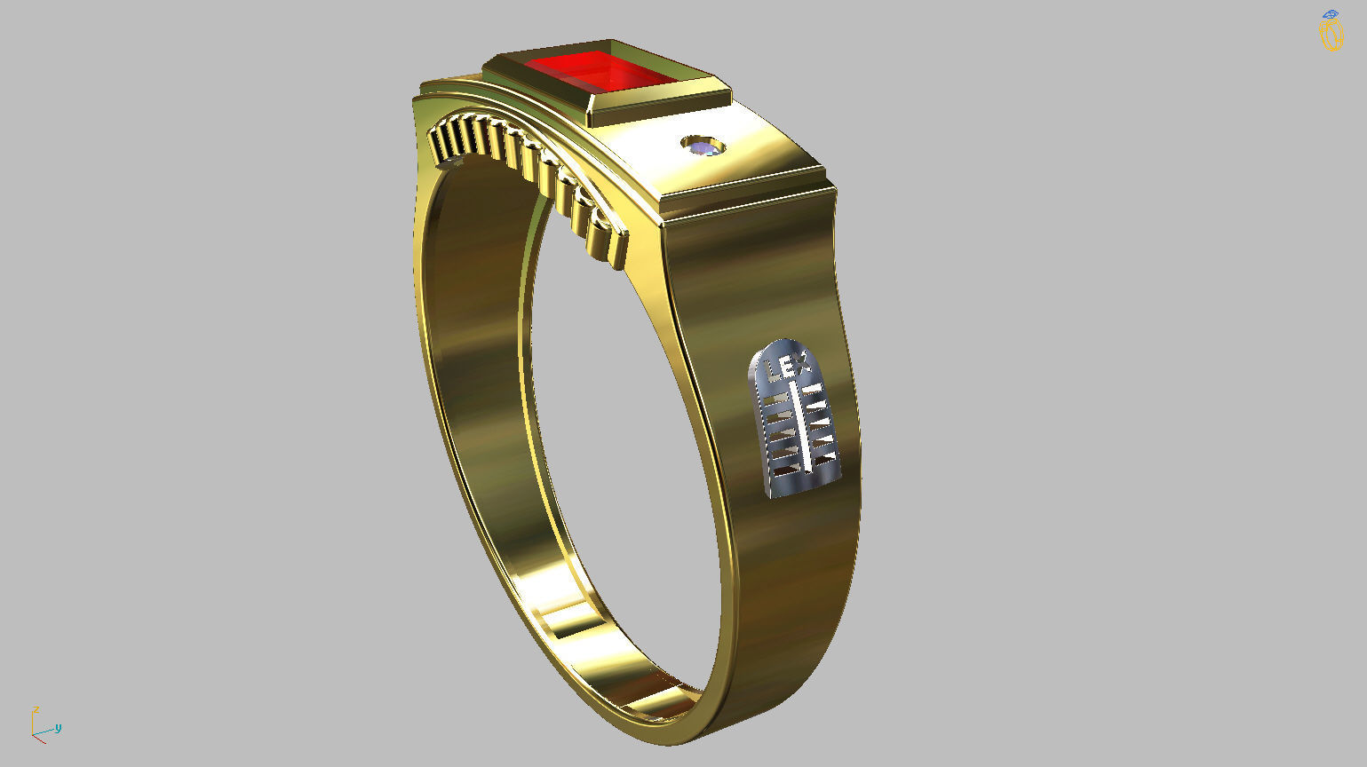 Graduation Ring 3D print model_4