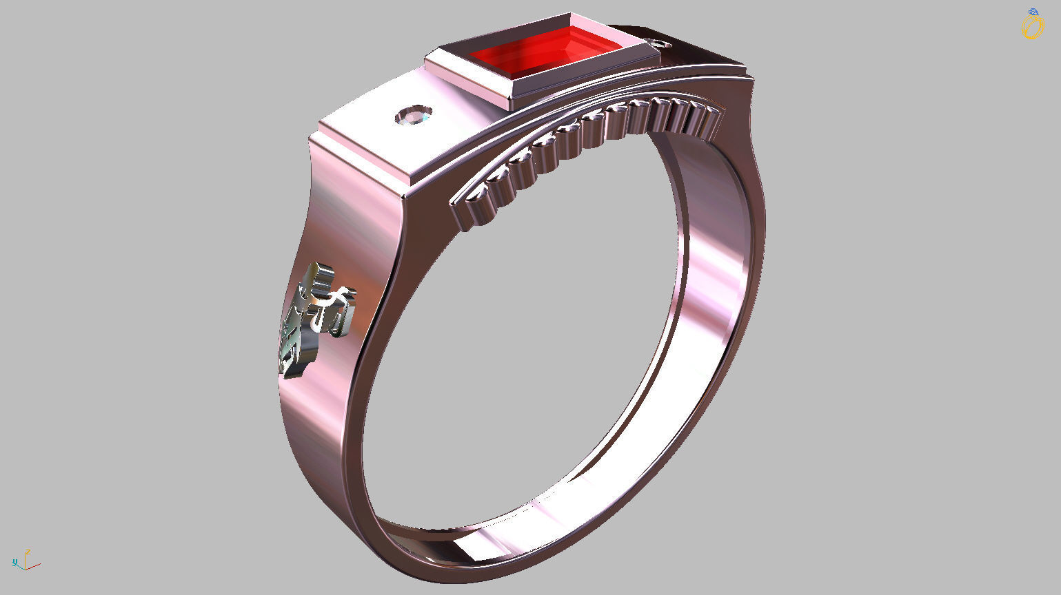 Graduation Ring 3D print model_12