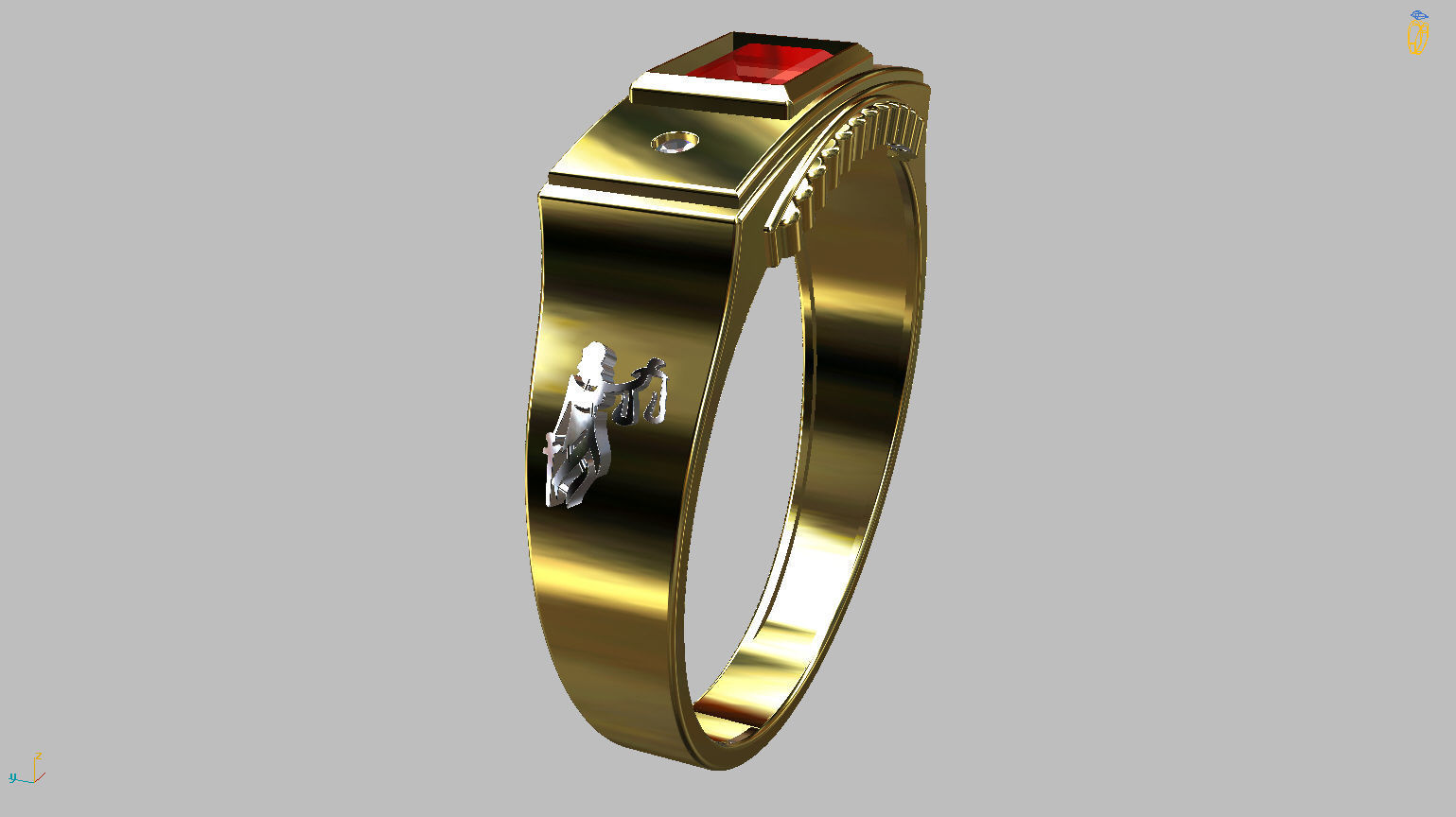 Graduation Ring 3D print model_7