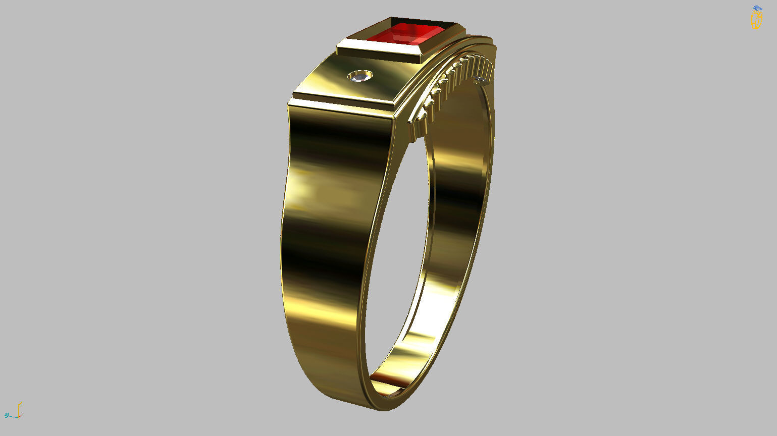 Graduation Ring 3D print model_6
