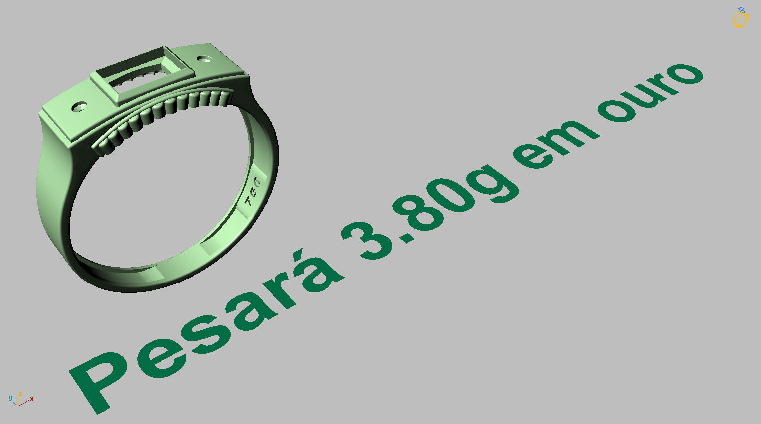 Graduation Ring 3D print model_23