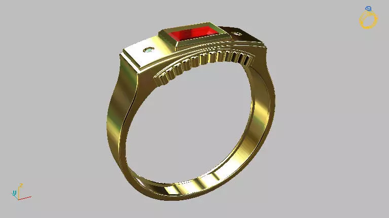 Graduation Ring 3D print model_0