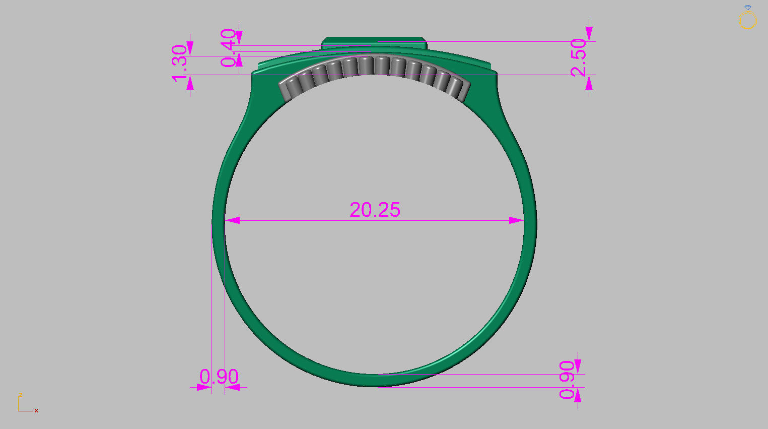 Graduation Ring 3D print model_21