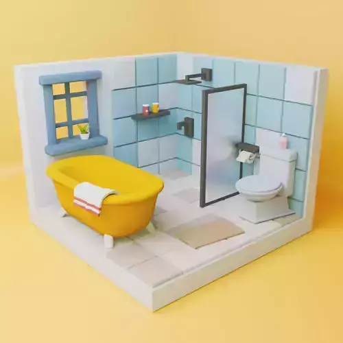 Cartoon Bathroom