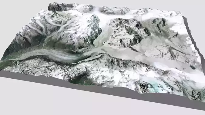 Mountain landscape Klinaklini glaiser