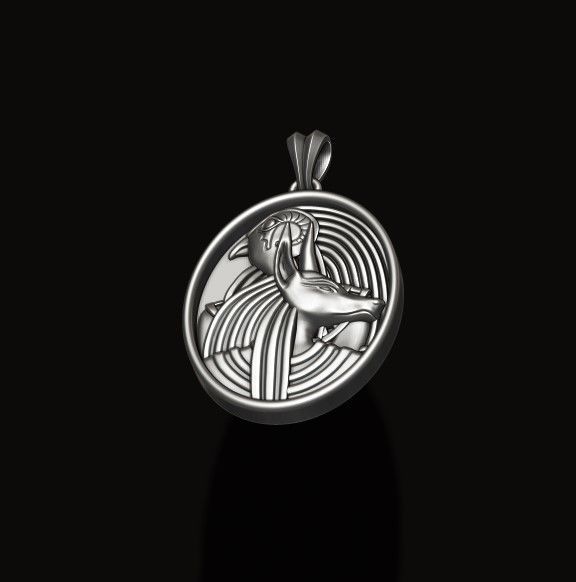Horus Anubis pendant 3D print model_5