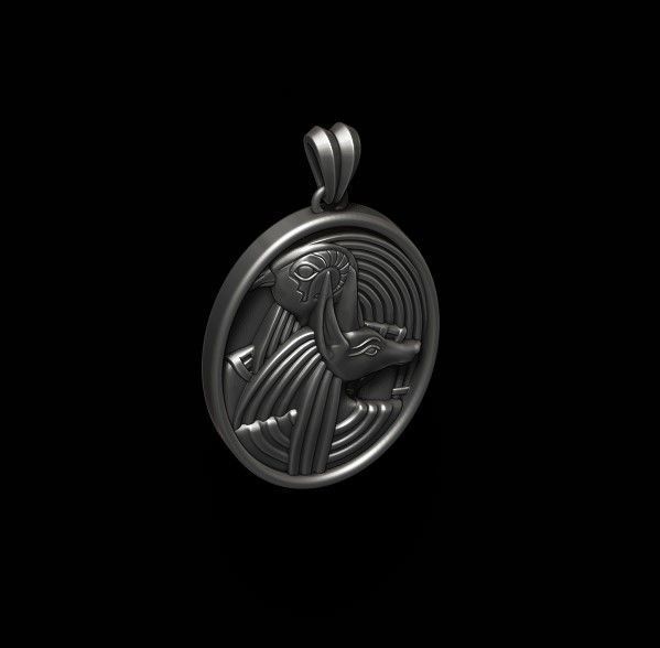 Horus Anubis pendant 3D print model_4
