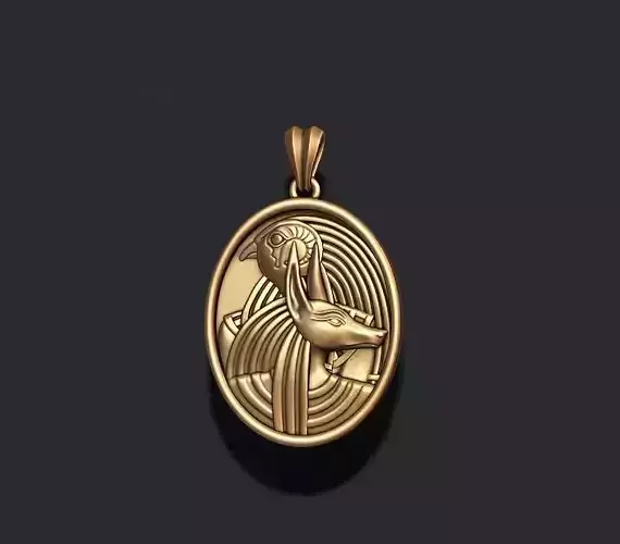 Horus Anubis pendant 3D print model