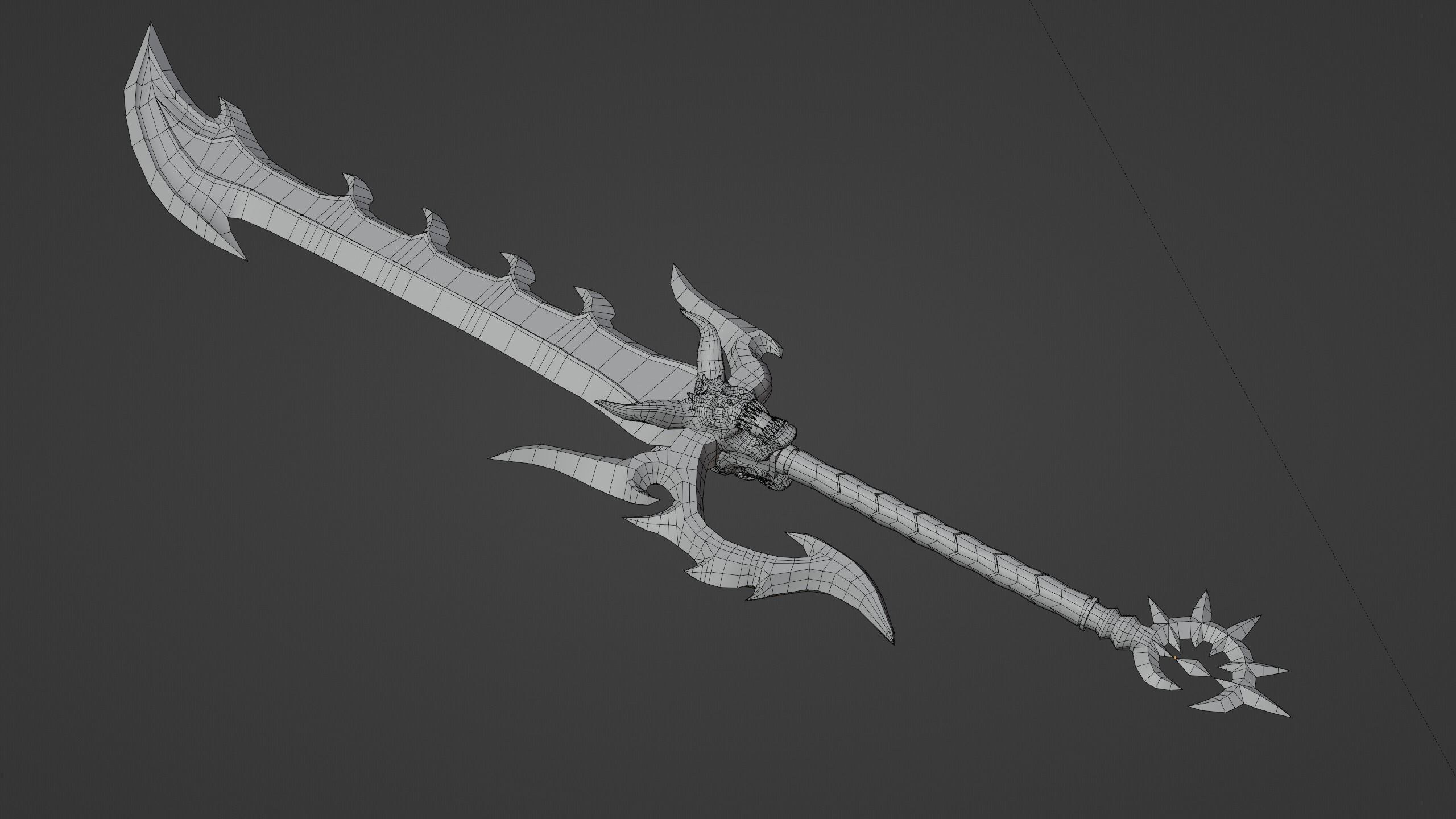 Fantasy sword PBR Low-poly 3D model_15