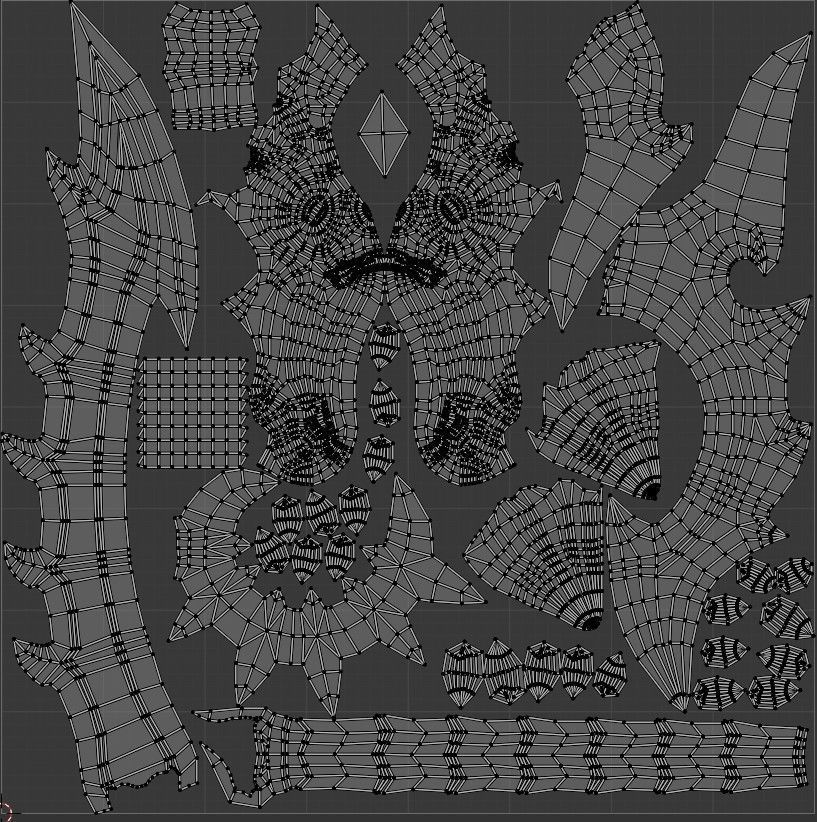 Fantasy sword PBR Low-poly 3D model_16