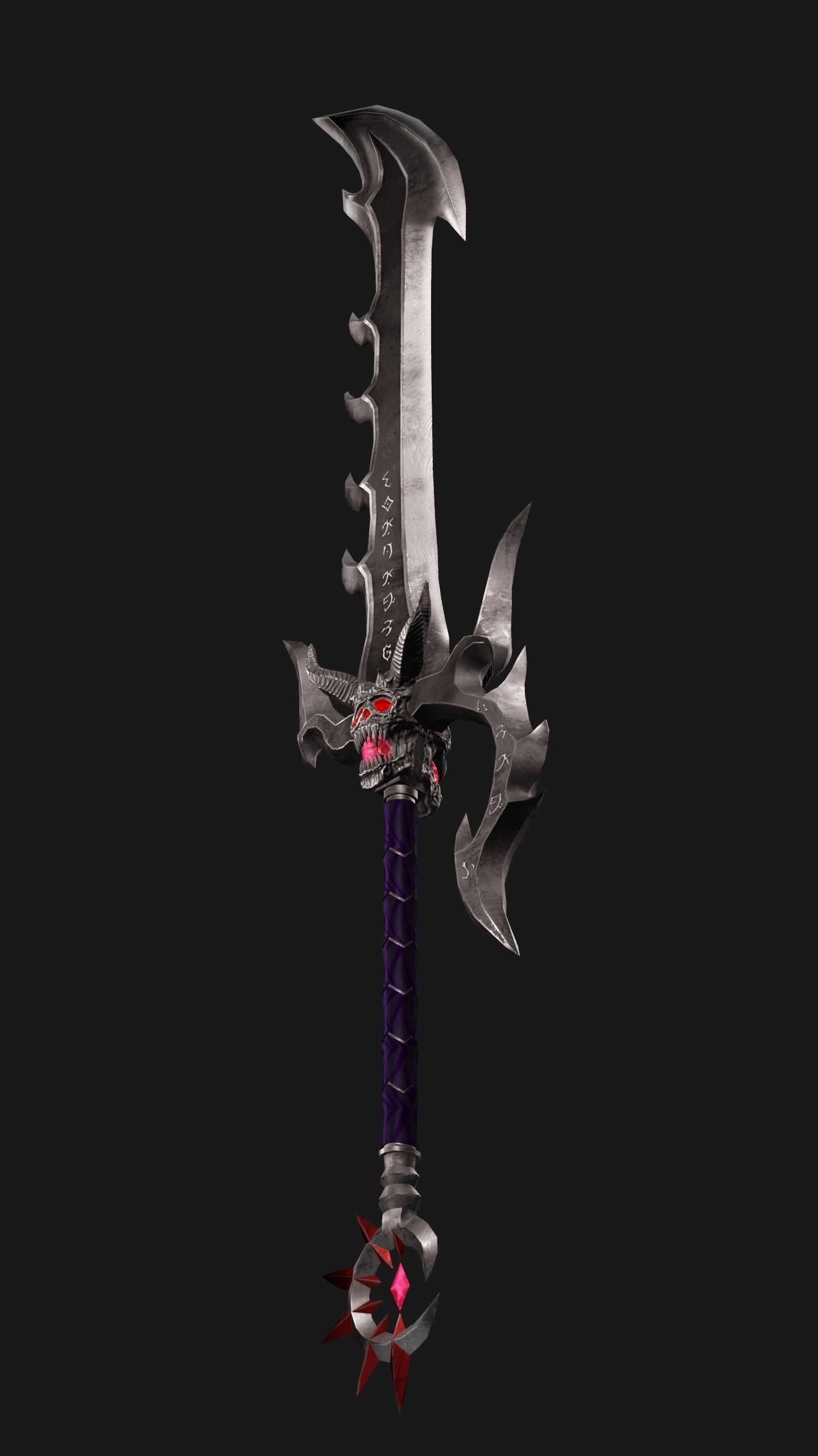Fantasy sword PBR Low-poly 3D model_10