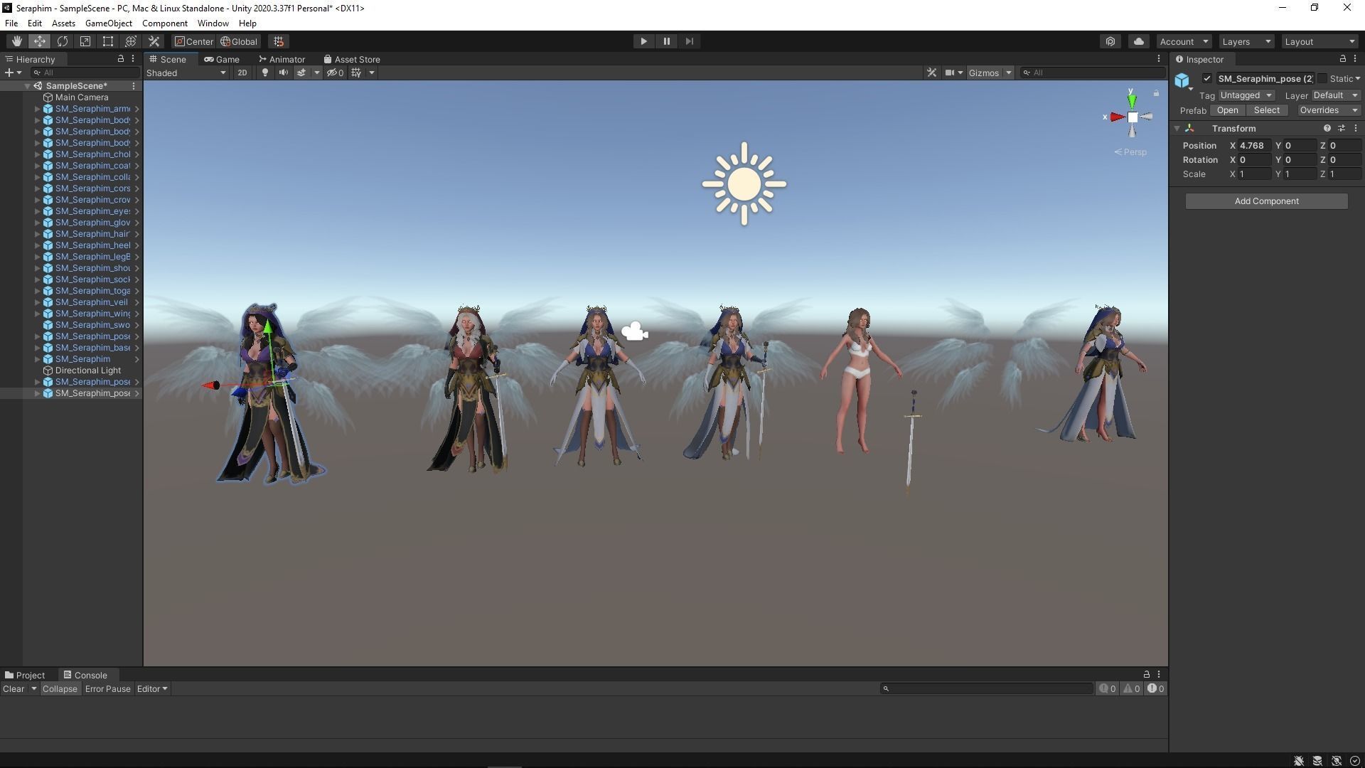 Seraphim Low-poly 3D model_17