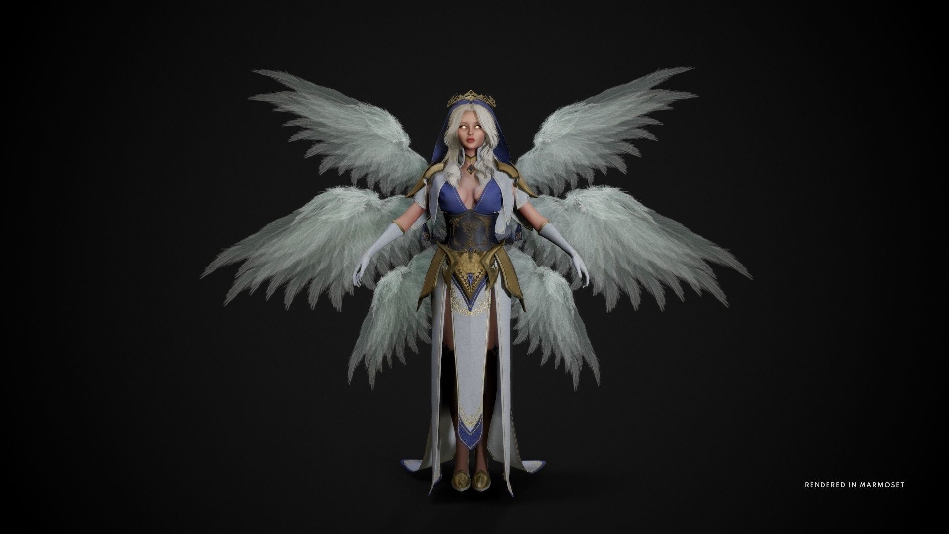 Seraphim Low-poly 3D model_3