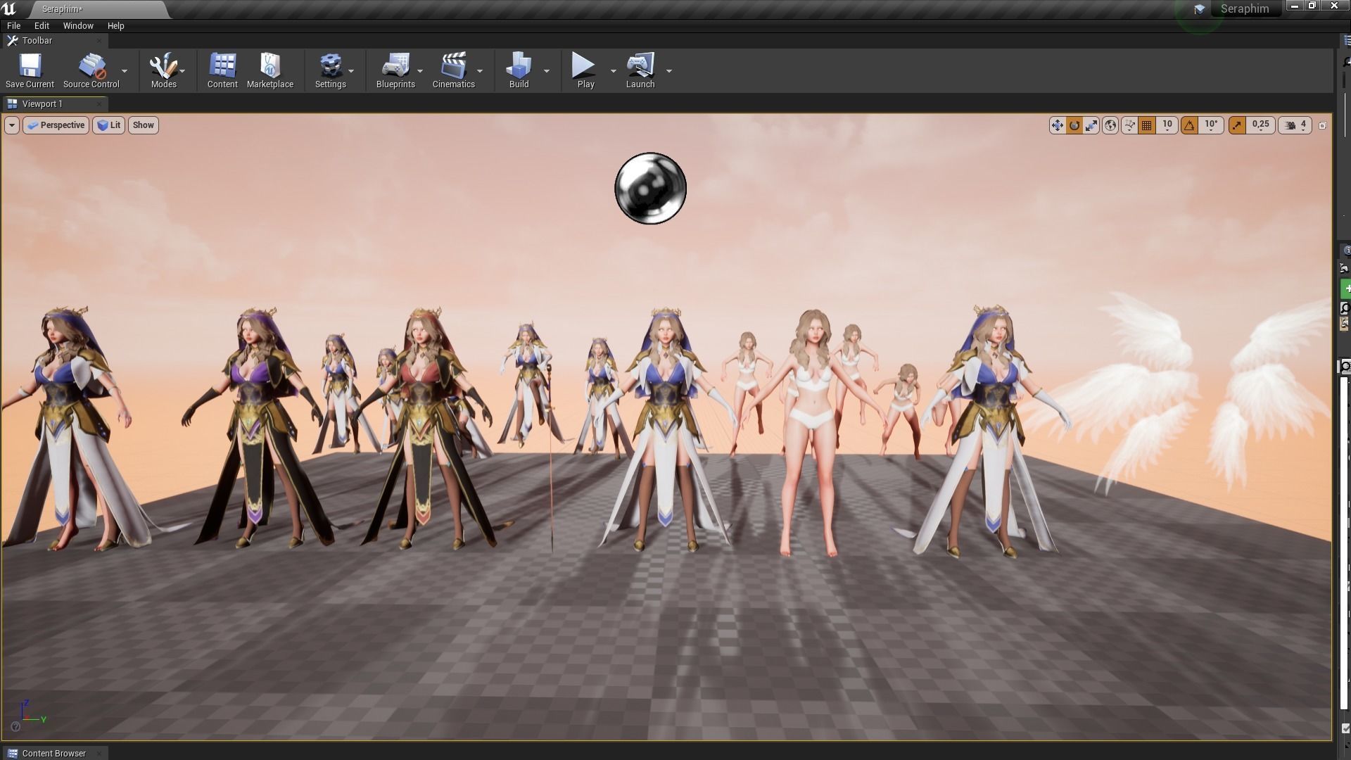 Seraphim Low-poly 3D model_12