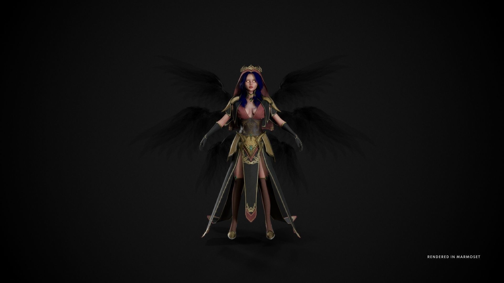 Seraphim Low-poly 3D model_7