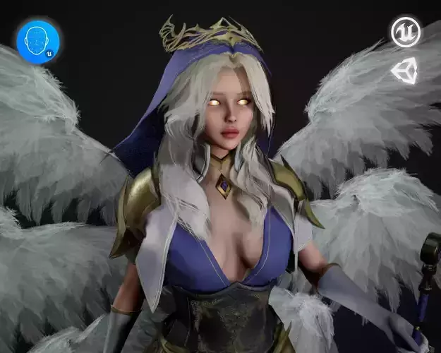 Seraphim Low-poly 3D model
