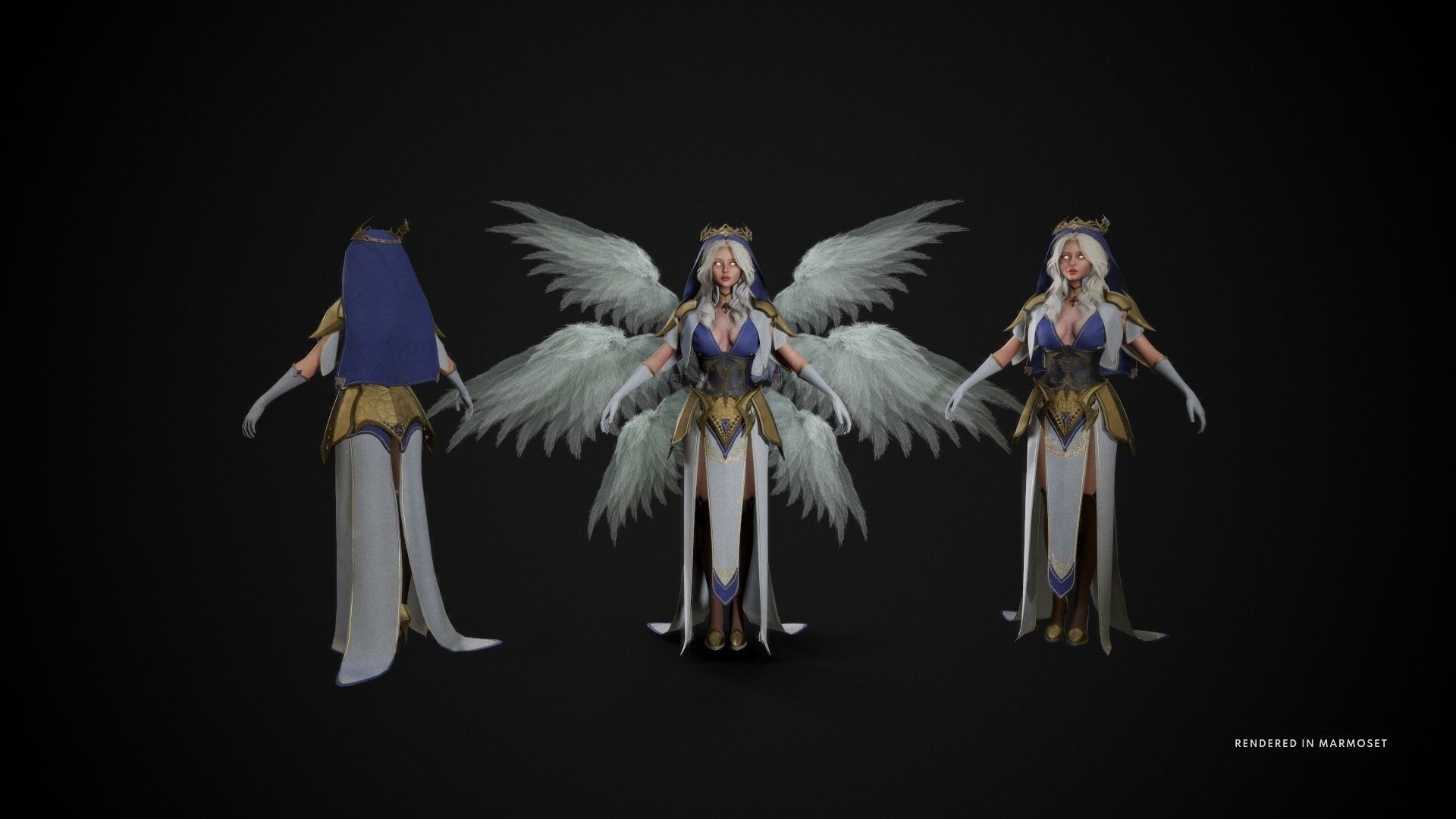 Seraphim Low-poly 3D model_4