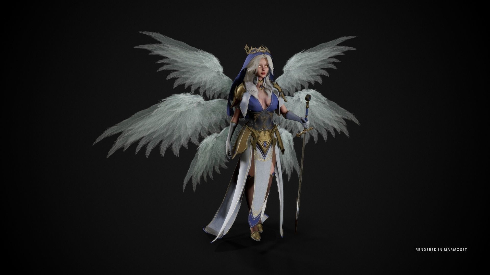 Seraphim Low-poly 3D model_9