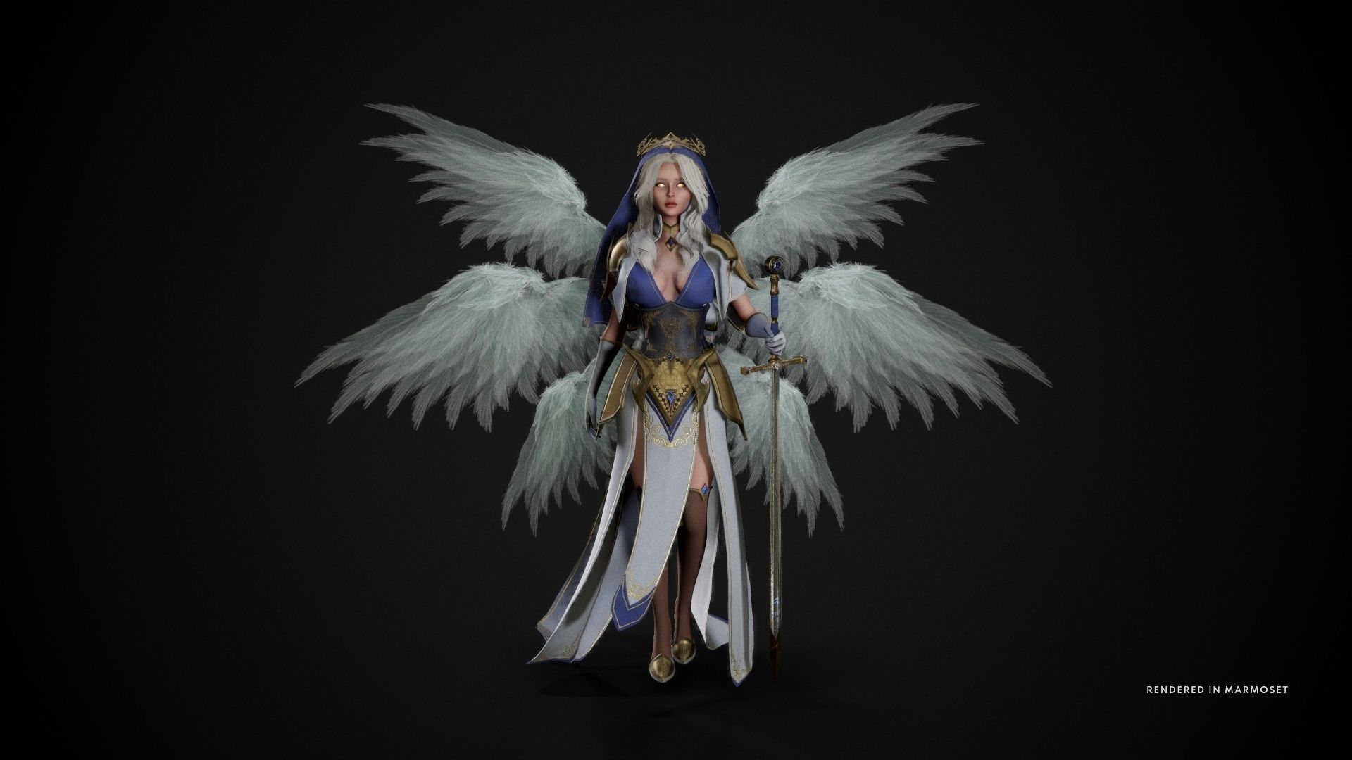 Seraphim Low-poly 3D model_2