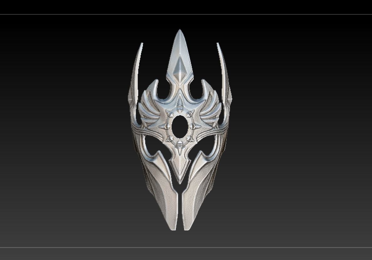 Death Knight 3D Mask - Lich King Arthas Warcraft helmet 3D print model_4