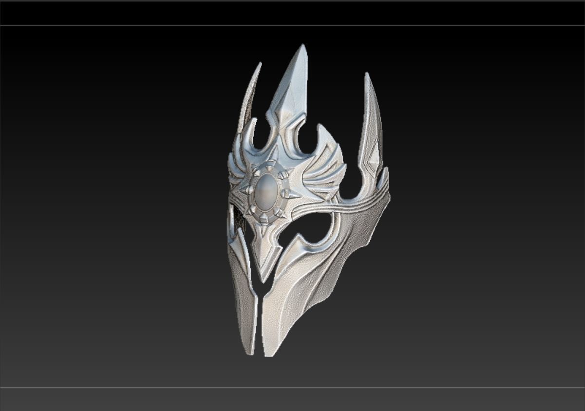 Death Knight 3D Mask - Lich King Arthas Warcraft helmet 3D print model_1