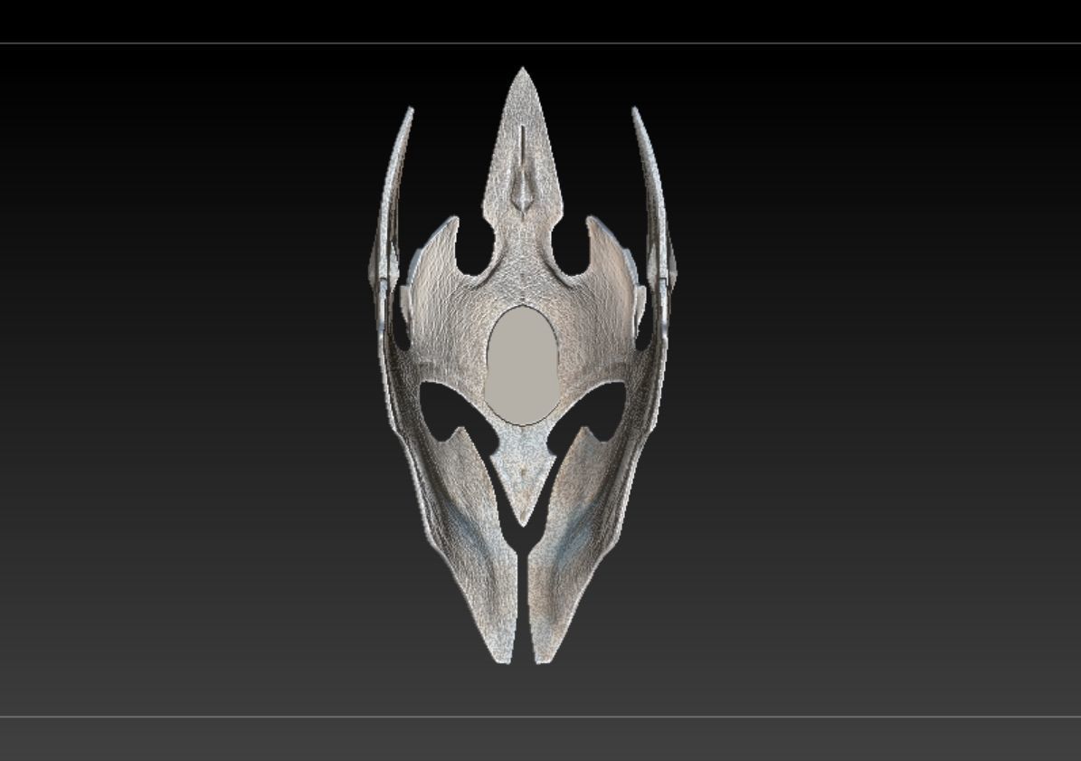 Death Knight 3D Mask - Lich King Arthas Warcraft helmet 3D print model_3