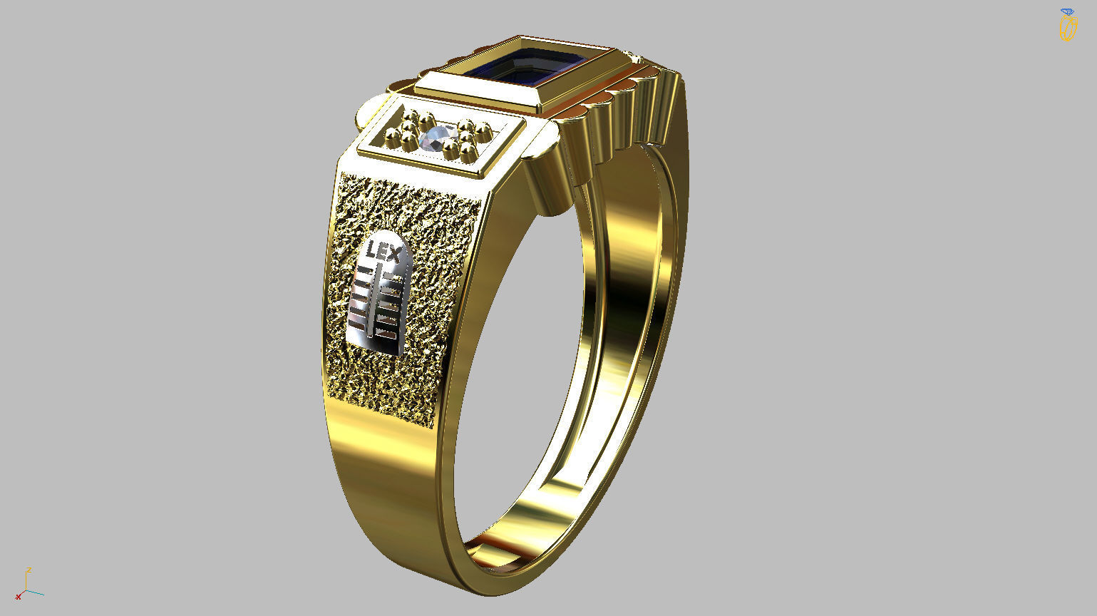 Graduation Ring 3D print model_2