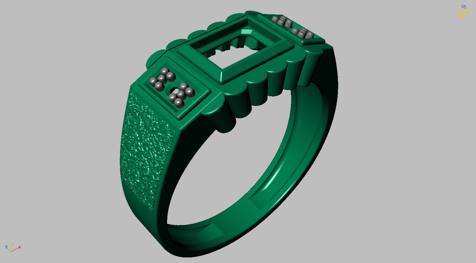 Graduation Ring 3D print model_13