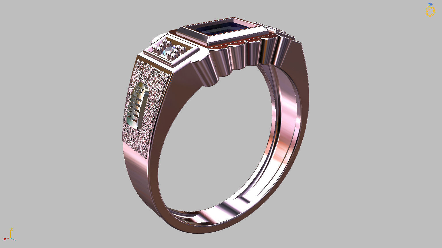 Graduation Ring 3D print model_7