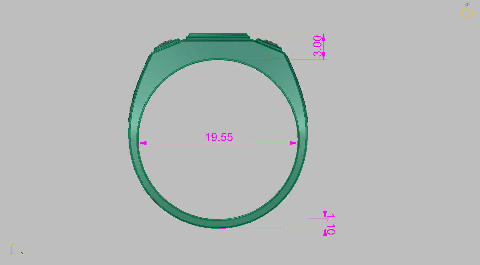 Graduation Ring 3D print model_19