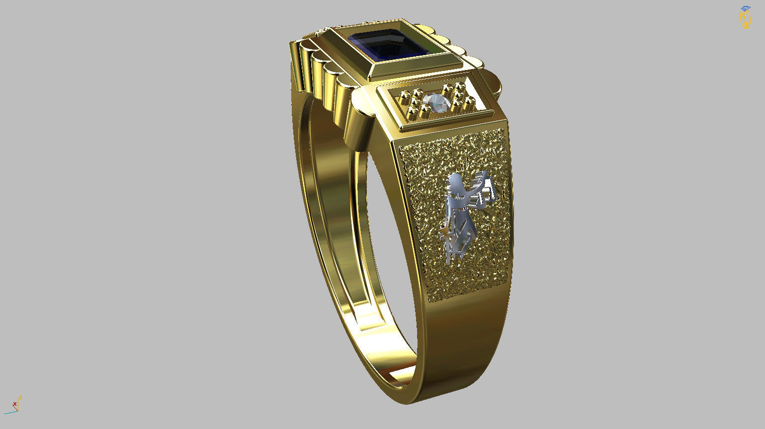 Graduation Ring 3D print model_4